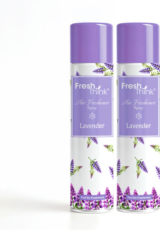 fresh think Lavender Air Freshener Spray Long-Lasting Natural Fragrance Car Freshener Spray LAVENDER - 234ML - Air Freshener Spray 300ml x 2 – Long-Lasting Natural Fragrance for Home, Office, Bathroom & Car(2 x 234 ml)