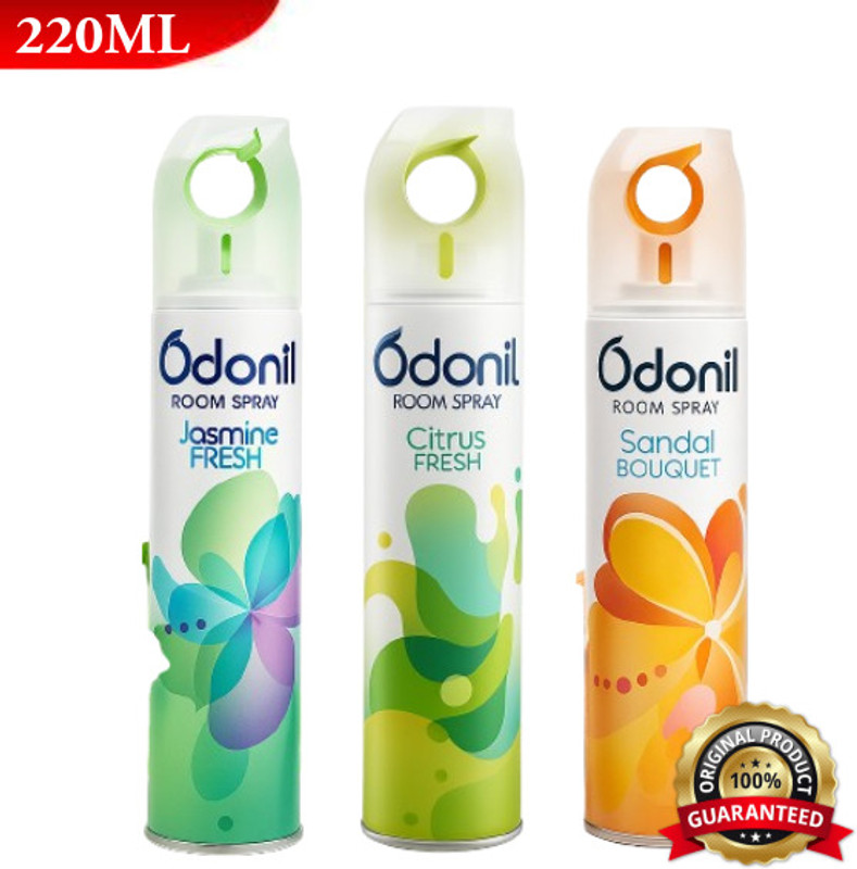 Odonil Sandal, Jasmine, Citrus Car Freshener Spray Fresh oriental zest(3 x 220 ml)
