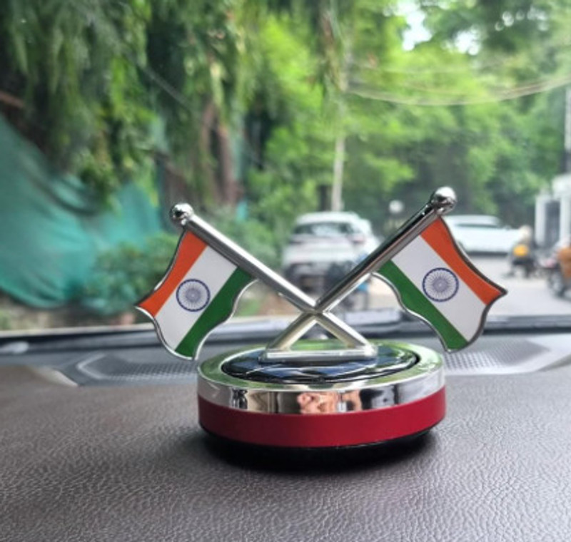 Iris Grape ® Indian Flag Solar Auto Ornament Solar Car Freshener Luxury Car Perfume Car Freshener Diffuser ® Indian Flag Solar Auto Ornament Solar car air freshener luxury car perfume diffuser(1 Units)
