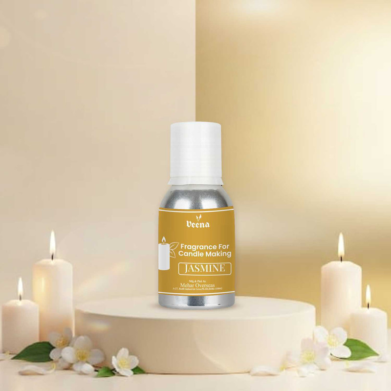 Veena Jasmine Fragrance Oil for Candle Making Exotic Floral Elegance 25 ml Candle Makin Perfume Diffuser(Multicolor)