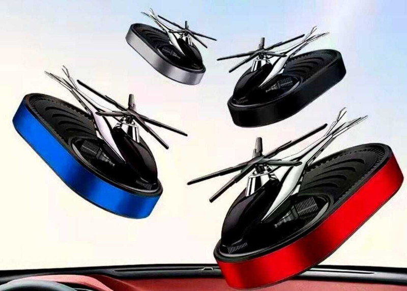SOMAPA CREATION Fresh Car Freshener Diffuser Solar-Powered Helicopter Air Freshener – Car & Airplane Fragrance Diffuser(1 Units)
