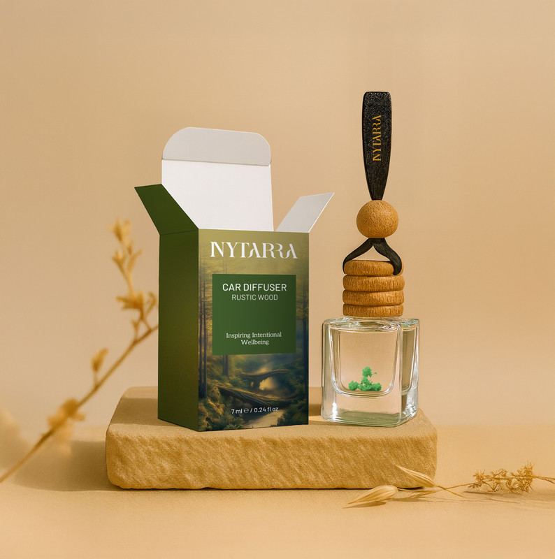 NYTARRA Rustic Wood Car Freshener Diffuser Premium Car Freshener Rustic Woods Luxury Car Scent(1 Units)