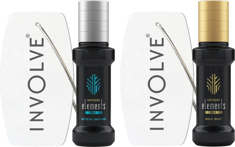 Involve Combo Offer : Element Pro Meteor Shower + Gold Dust Spray Air Car Perfume Car Freshener Spray Combo Offer : Element Pro Meteor Shower + Gold Dust Spray Air Car Perfume(2 x 1 Units)