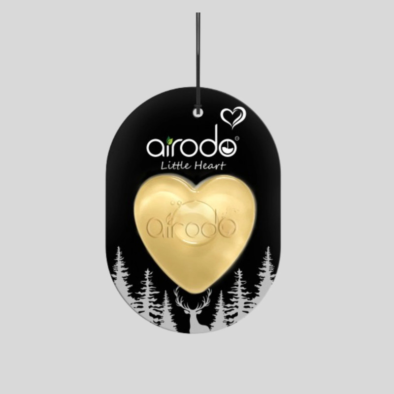 AIRODO Oud & Musk Car Freshener Diffuser Little Heart Car Hanging Air Freshener | Lasts 30 Days | Car Accessories(7.5 ml)