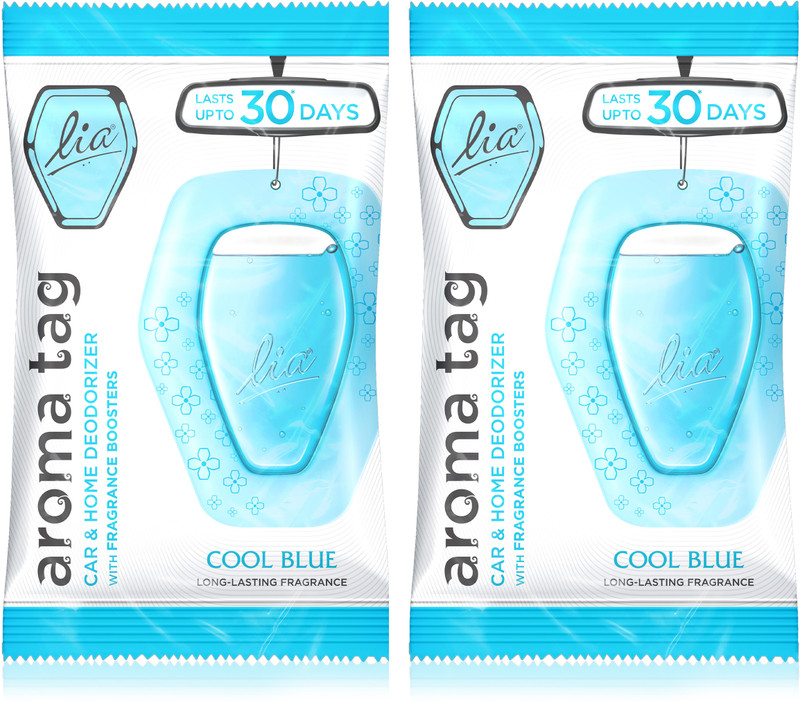 Lia Cool Blue Car Freshener Diffuser Aroma Tag & Home Deodorizer Cool Blue | From House of Cycle(2 x 7.5 g)