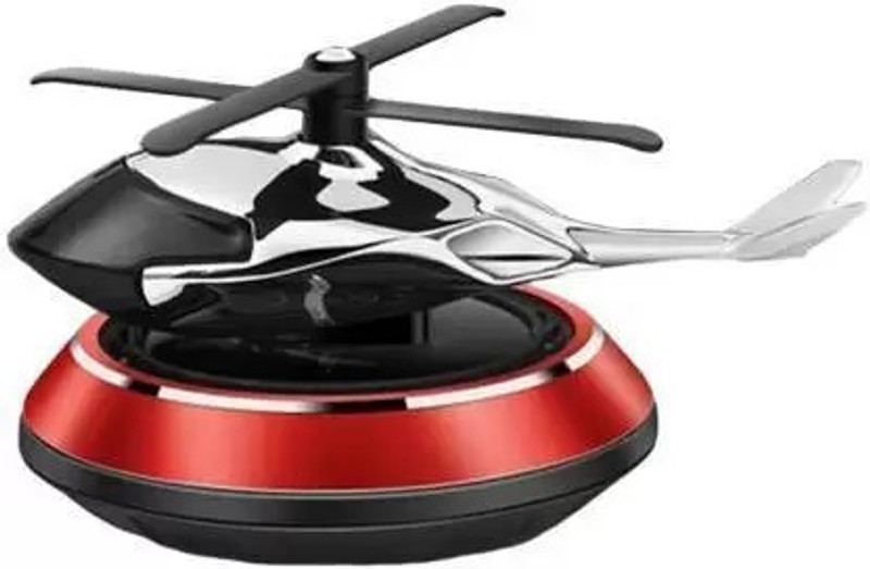Mint Air AQUA, OCEAN, COOL Car Freshener Diffuser Helicopter Solar Energy Car Air Perfumes and Freshener With Oil Bottle Portable Car Air Purifier (RED)(1 Units)