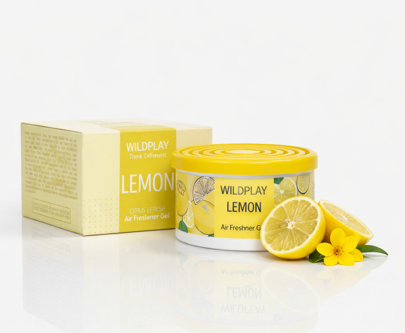 Wildplay Fresh Lemon Car Freshener Diffuser Lemon Car Air Freshener Diffuser| Long-Lasting Fresh Lemon(80 g)