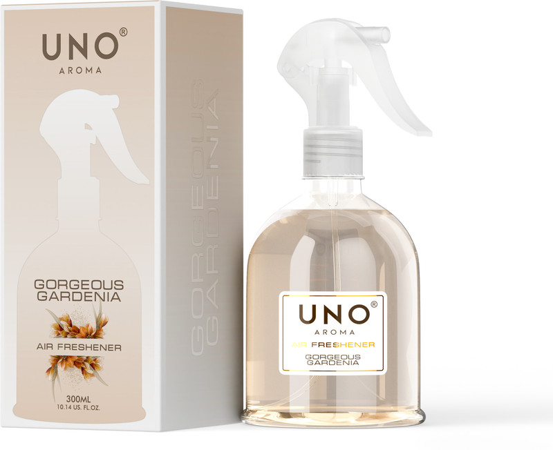 UNO AROMA Water Based Natural Car Freshener Spray UNO Gorgeous Gardenia(300 ml)
