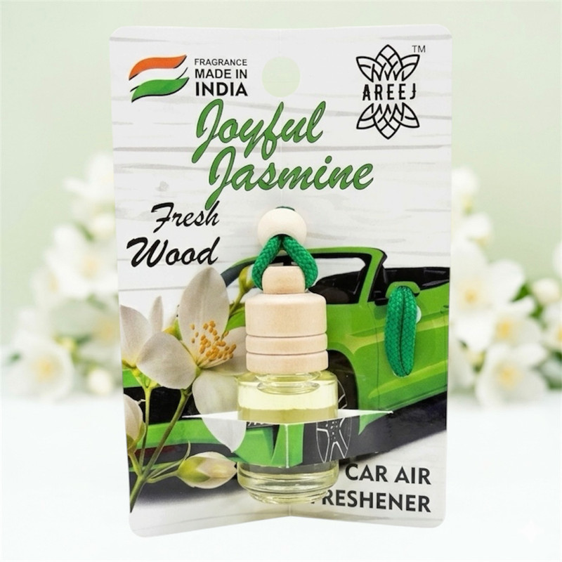 areej Joyful Jasmine Car Freshener Diffuser Long Lasting Car Perfume Car hanging air freshener(8 ml)