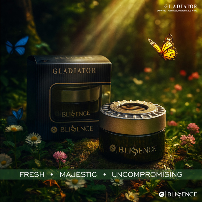 Blissence -Gladiator King (Gel) Car Freshener Diffuser | Luxury Car Perfume | Gel Air Freshener | Natural, Fresh and Long Lasting(65 g)