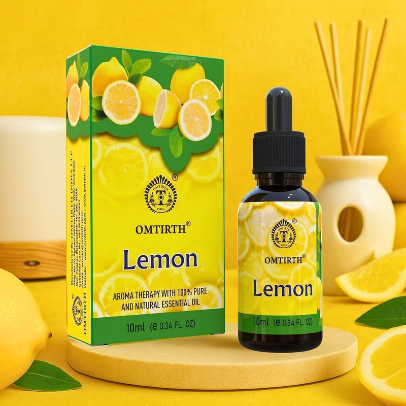 Omtirth Lemon Diffuser Oil | Aroma Therapy with pure and Natural Essential Oil |(10 ml) Car Freshener Aroma Oil, Diffuser, Refill Lemon Diffuser Oil | Aroma Therapy with 100% pure and Natural Essential Oil | Aroma Oil (10 ml)(10 ml)