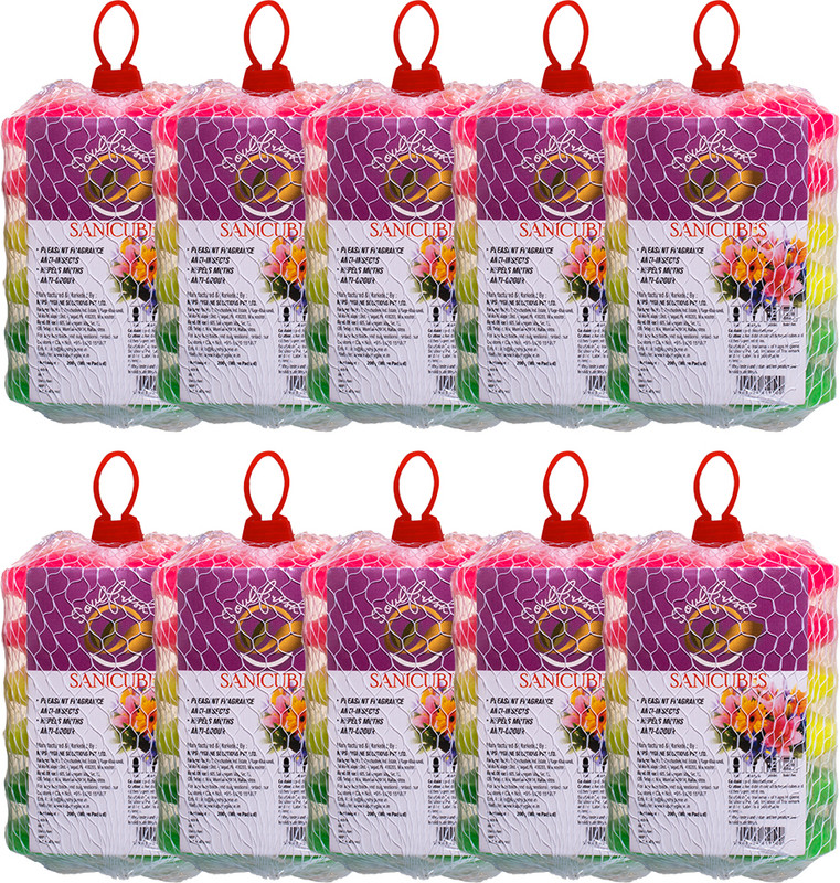 Soulfresh Sanicube, Urinal Balls, Air Freshener, Shoe Rack, Sanicubes Car Freshener Blocks KSC200P10(10 x 200 g)