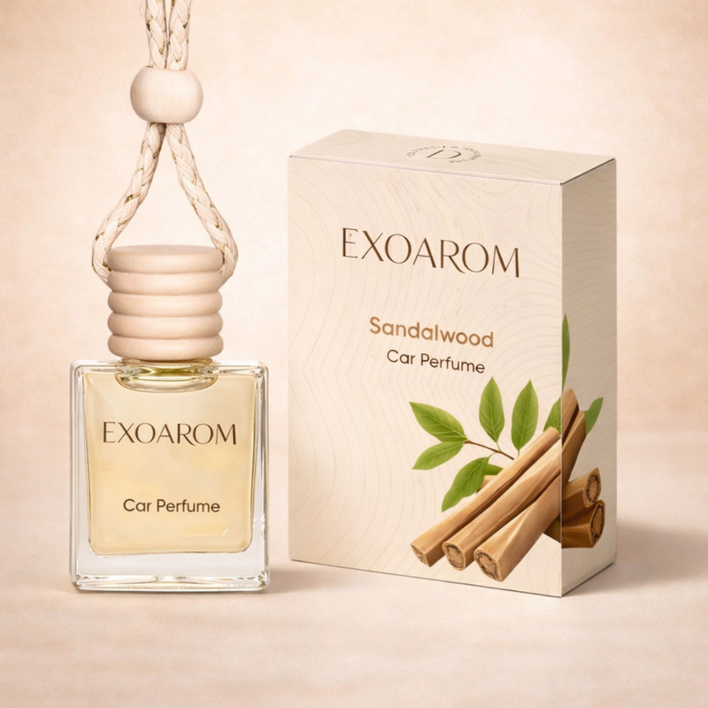 EXOAROM Sandalwood Chandan Car Freshener Diffuser Car perfume Air Freshner Hanging Pod(10 ml)