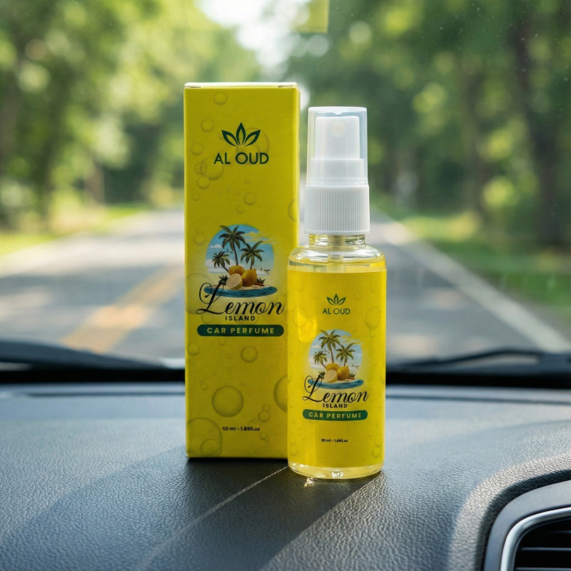 Al oud Lemon Island Car Freshener Spray Lemon Island Car Air Perfume | Premium Car Freshener Spray | Fine Fragrance Car Scent Air Freshener | Car accessories interior | Long lasting fragrance | Car perfume(50 ml)