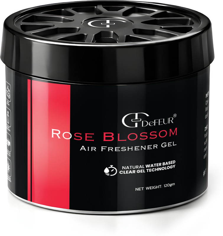 DeFEUR Rose Blossom 120g, Leakproof Perfume Gel, Refreshing Floral Scent, Long-Lasting Car Freshener Diffuser Gel Car Perfume Gel(120 g)