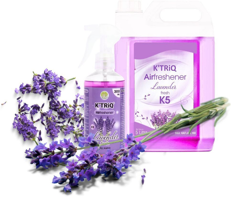 K'TRiQ LAVENDER Car Freshener Refill Premium Lavender Air Freshener|Long-Lasting Fragrance|Suitable for Home and Office |(5 L)