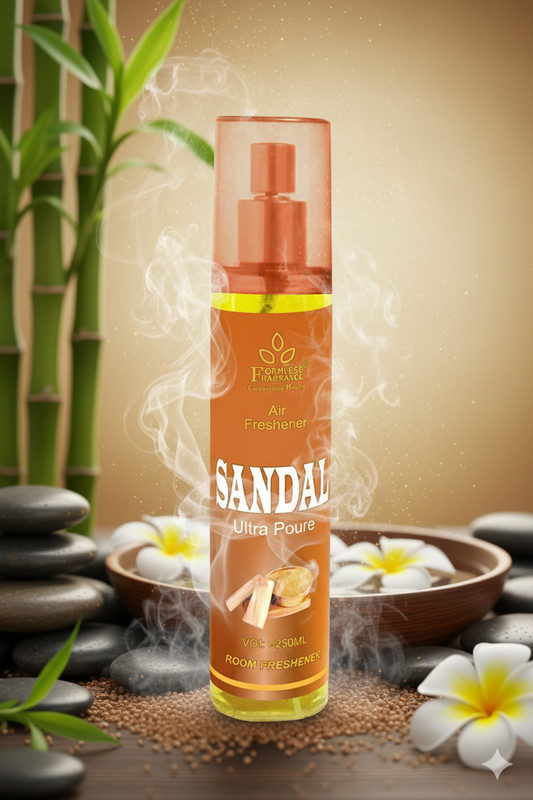 Formless SANDAL Car Freshener Spray Sandal 250ml Room Air Freshener – A Calming, Woody Sandalwood Scent for Invigorating Your Space and Enhancing Relaxation(250 ml)