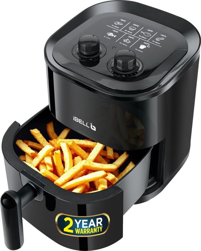 iBELL AEROFRY422M 4.2L Air Fryer Fry, Grill, Roast Bake, Non-Stick, Timer&Temp Control Air Fryer(4.2 L)