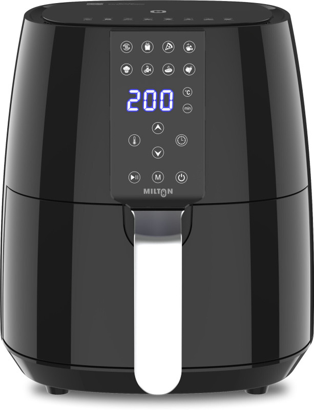 MILTON Rapid New Launch 5L Air Fryer 1450W 360° High Speed Air Circulation for Air Fryer(5 L)