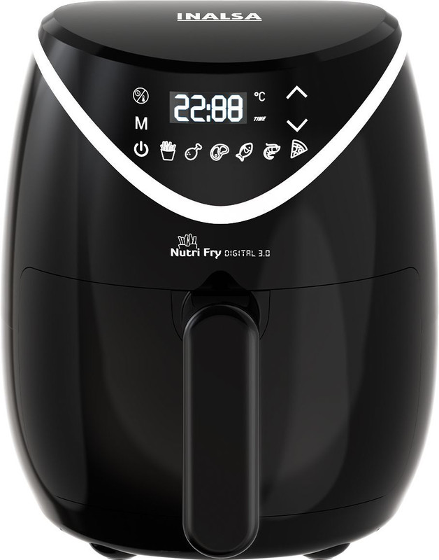 Inalsa Nutri Fry Digital 3.0|1200W|Digital Display|Bake,Roast,Reheat,Dehydrate Air Fryer(3 L)