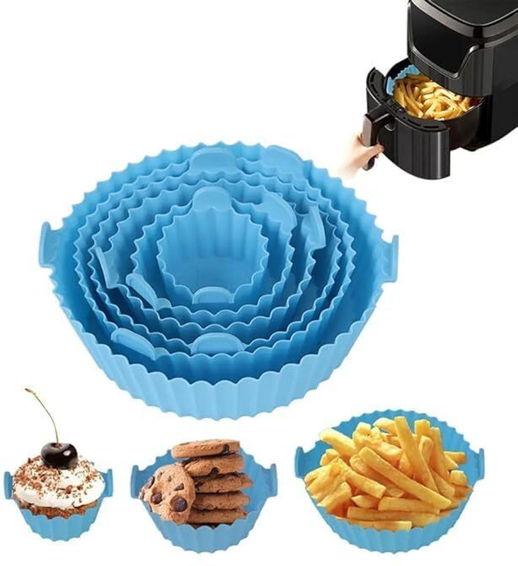 BD STORE 6 Pcs of Air Fryer Liners Air Fryer Accessories Silicone Baskets Air Fryer(2 L)