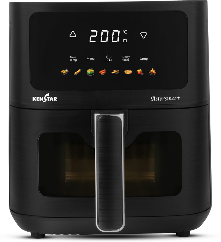 Kenstar Aster Smart 4.5 L with See Through Window Non-Stick Pan 2 Years Warranty Air Fryer(4.5 L)