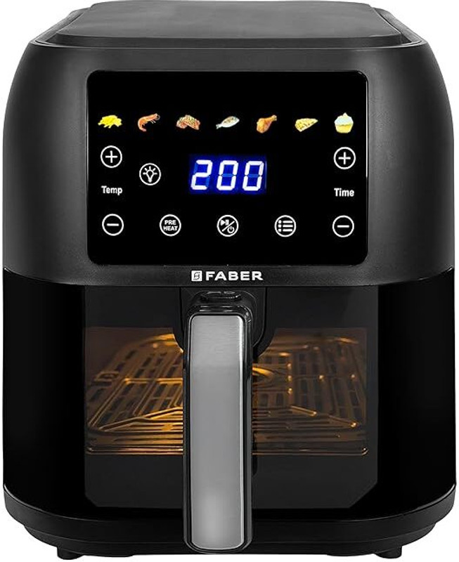 FABER 8L 1700W Digital Air Fryer|Fry, Bake, Roast|85% Less Oil, 200°C Swirl Heating Air Fryer(8 L)