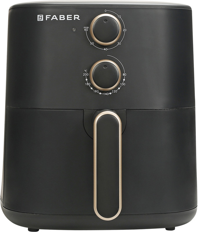 FABER FAF 6.0L VW BK 1500W, Fry, Roast, Grill, Bake, Digital Display, Viewing Window, Aesthetic Look, Swirl Cooking, Cool Touch Handle, 85% Reduced Oil Usage, Auto Shut Off, BPA Free, Compact Sleek Design, Manual Control, Non-Stick Pan Air Fryer(6 L)