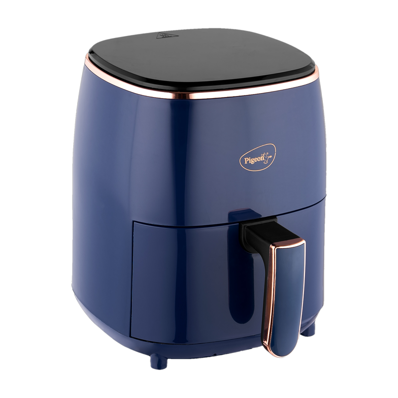 Pigeon Healthifry+ with 360 High Speed Air Circulation Technology 1200 W with Non-Stick Basket - Blue Air Fryer(4.2 L)