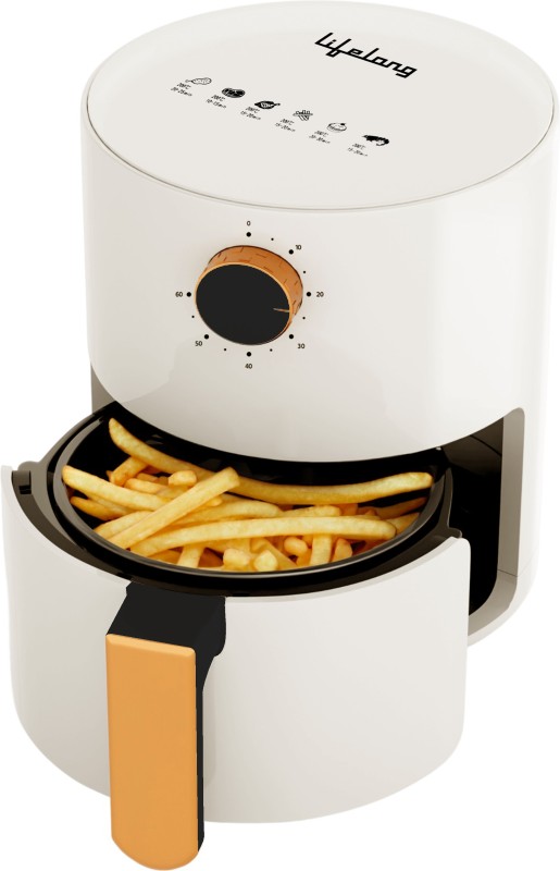 Lifelong LLHF25 800W with Hot Air Circulation Technology with Timer Selection |Uses upto 90% Less Oil |Fry, Grill, Roast, Reheat and Bake Air Fryer(2.5 L)