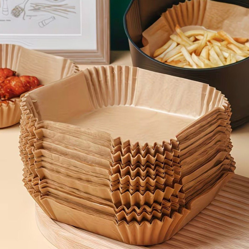 AASHVI ENTERPRISES Disposable Air Fryer Paper Liners Square | Non-Stick Baking Paper Tray Liners Air Fryer(0 L)