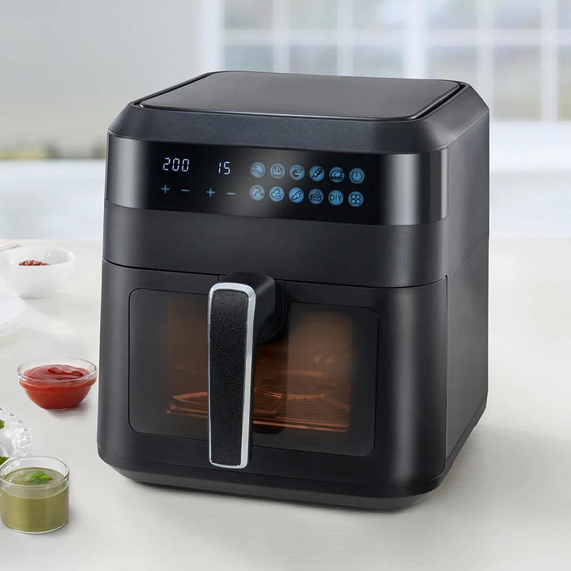 BOROSIL 8-in-1 fry, grill-bake and roast. Make samosas, french fries, and more Air Fryer(4.7 L)