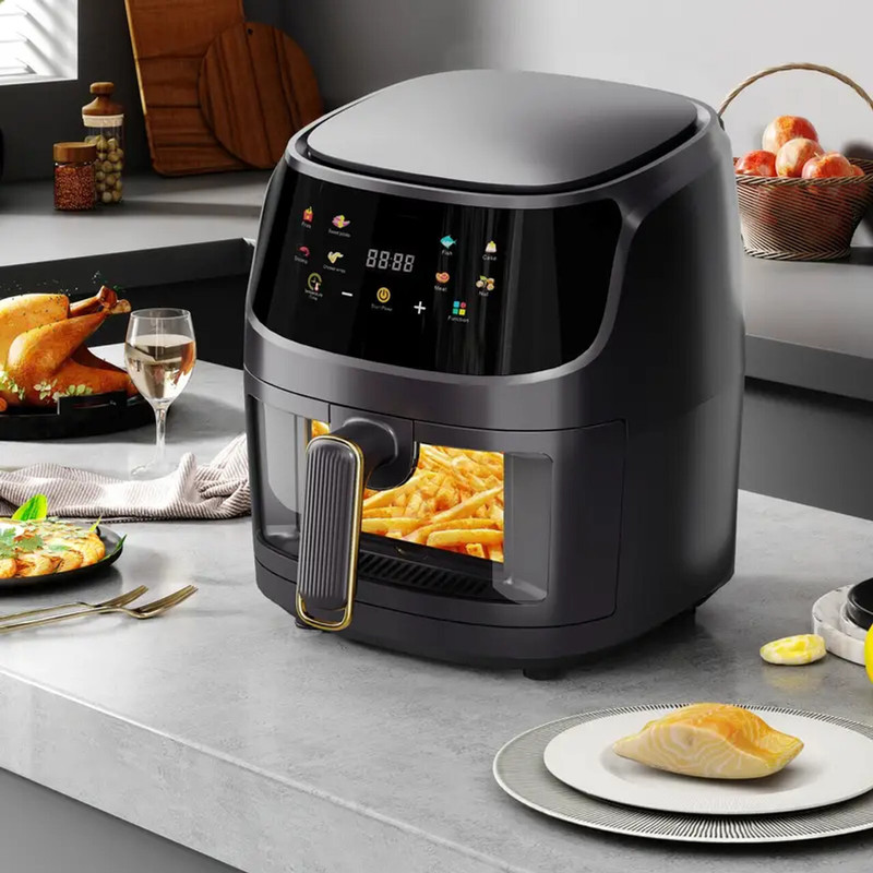 SKOFRI 8L Air Fryer Digital Display Low Fat Cooking Frying Oven 2400W Oil Free Cooker Air Fryer(8 L)