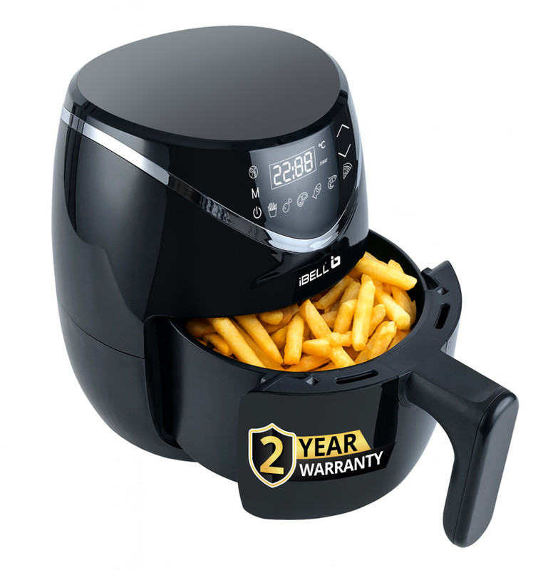 iBELL AEROFRY300 6 Preset Cooking Modes Feather Touch Adjustable temperature Control Air Fryer(3.2 L)