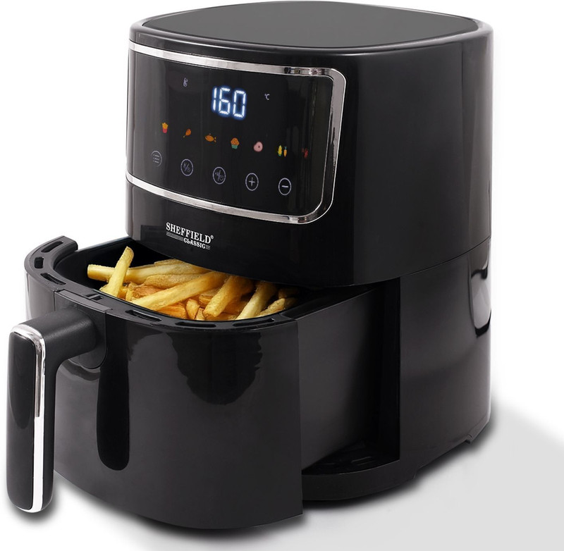 Sheffield Classic Digital with 360 High Speed Air Circulation 1400 W with Non-Stick Basket - Black Air Fryer(4.1 L)