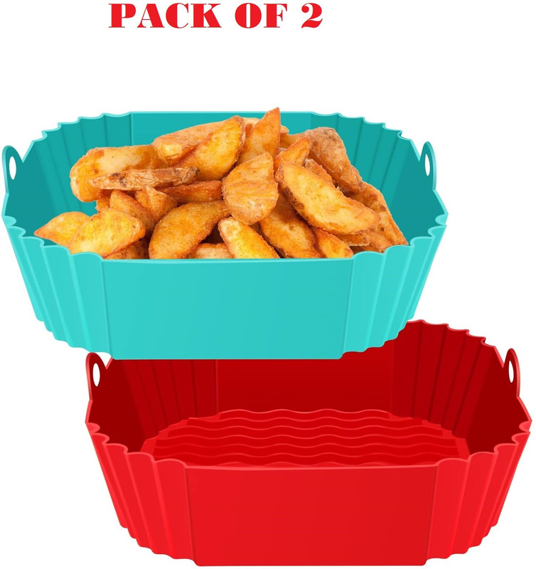 GIDGIDL Pack Of 2 Silicon Air fryer Tray Air Fryer(1 L)