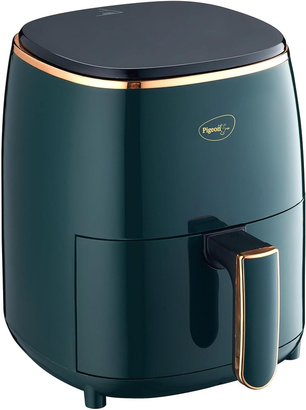 Pigeon Healthifry Digital with 360 High Speed Air Circulation Technology 1200 W with Non-Stick Basket - Green Air Fryer(4.2 L)