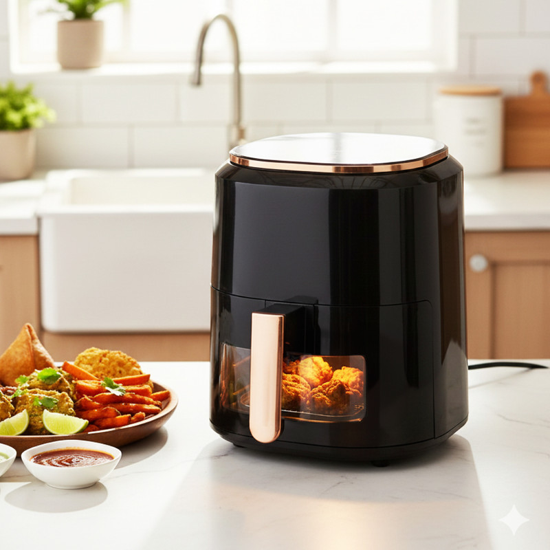 Cello Smart Pro Digital Display & Touch Control Panel, Uses up to 90% Less Fat 1400 W Air Fryer(4.5 L)