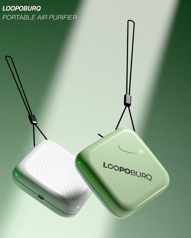 Loopoburq Air Purifier Portable Room Air Purifier(Snowy White)