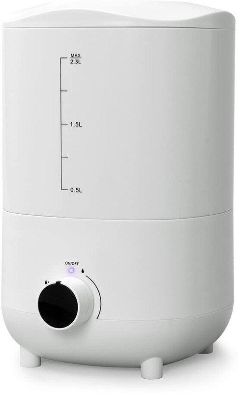 Oriley 2111A Ultrasonic Cool Mist Humidifier for Home Office Adults and Baby Bedroom (2.3L, 18W, Solid White) Portable Room Air Purifier(White)