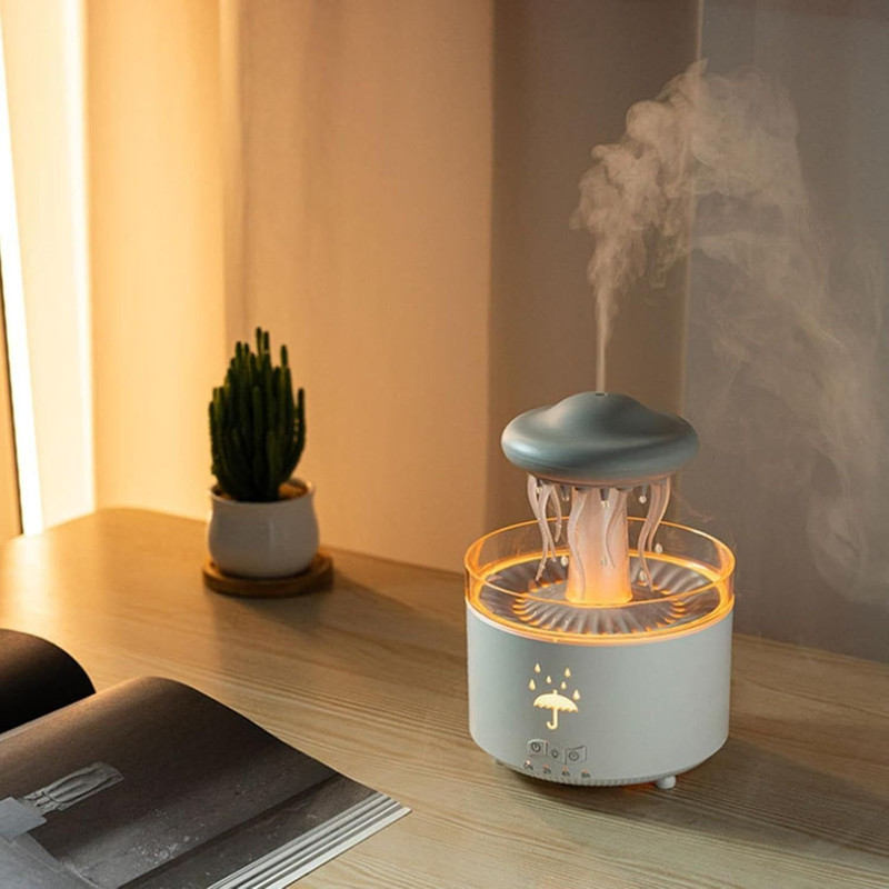 Sinolink Jellyfish Ultrasonic Humidifier LED Portable Room Air Purifier(White)