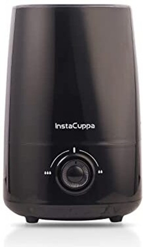 InstaCuppa Ultrasonic Cool Mist Humidifier for Room with Moisture Control Portable Room Air Purifier(Black 1)