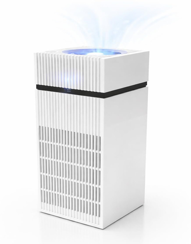 yorten Portable USB Air Purifier HEPA Filter360° Suction,Ambient Mood Light Portable Room Air Purifier(white)