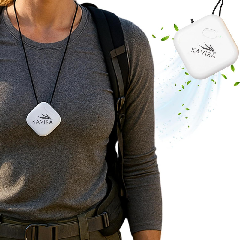 KAVIRA Personal Neck Air Purifier, Small Portable Purifier for Travel Car Air Purifier(white)