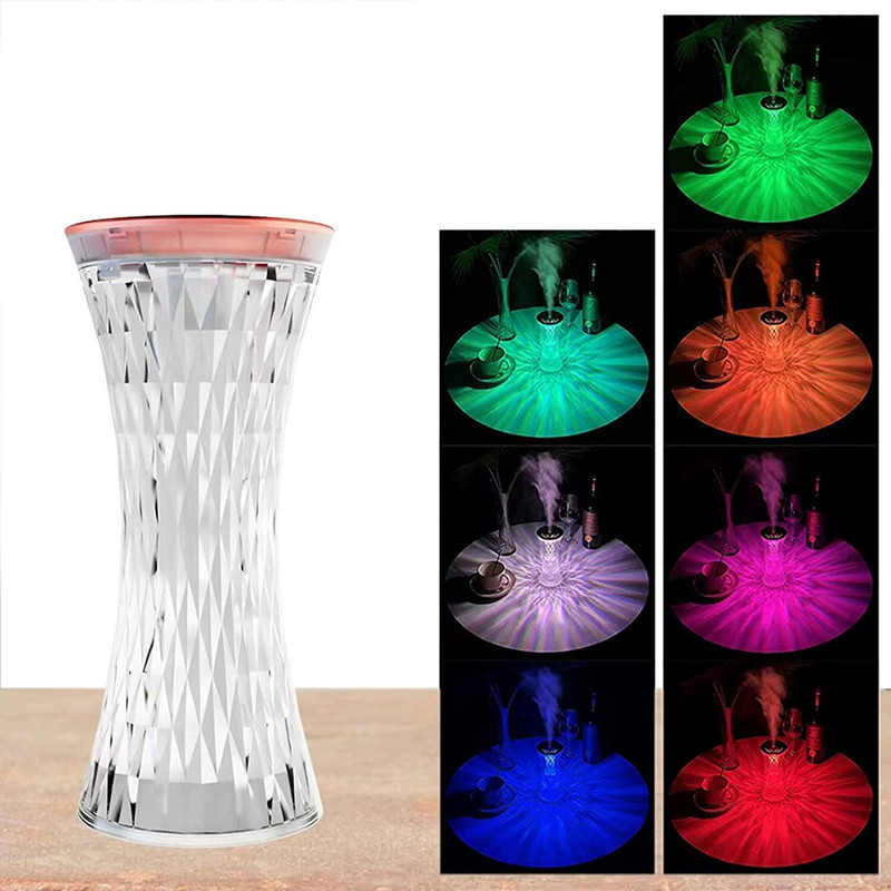 AASHONEE D13 Crystal LIght Humidifier Portable Car Air Purifier(Silver , Tranceparent)