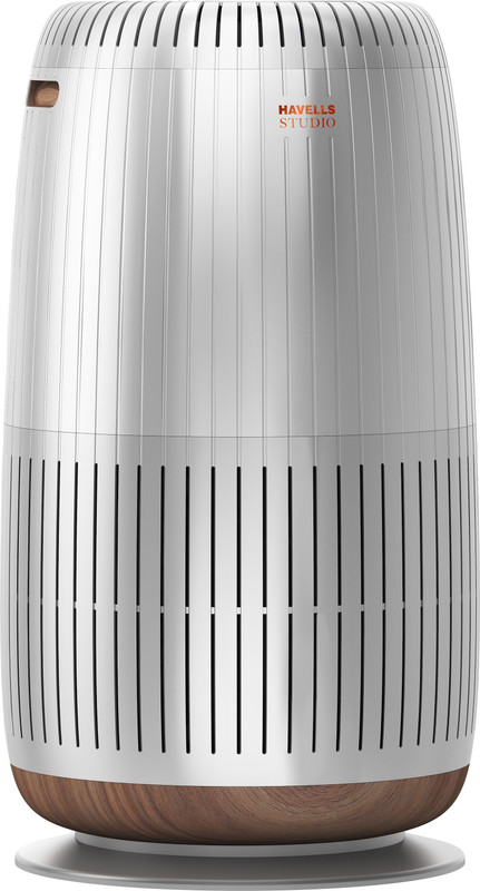 HAVELLS Meditate AP 400 TiO2 module + HEPA 14 grade filter + Portable AQI Monitoring, Wi-Fi Enabled. One Composite Filter Free during Service Portable Room Air Purifier(Silver, Satin)