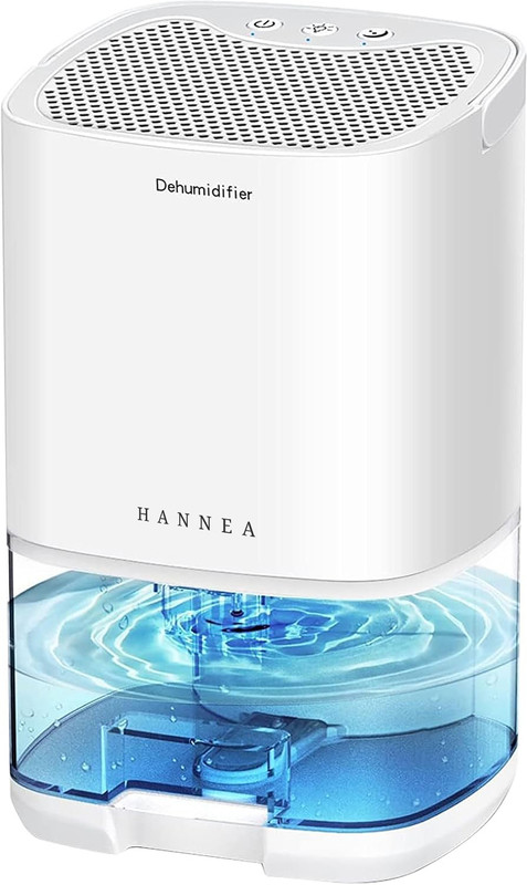 HANNEA Dehumidifier with 350ML Capacity for Room Moisture Removal for Spaces 50 to 280 Portable Room Air Purifier(White)