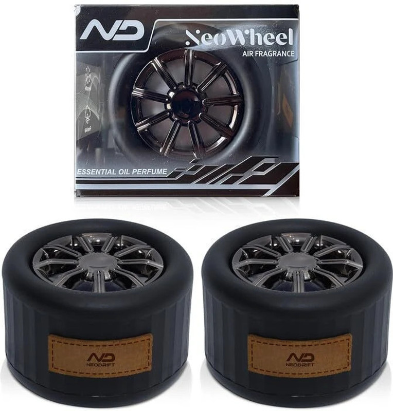 Neodrift NeoWheel' Premium Car Perfume Air Freshener - Vanilla Bliss (1 Pc.) Car Air Purifier(Black)