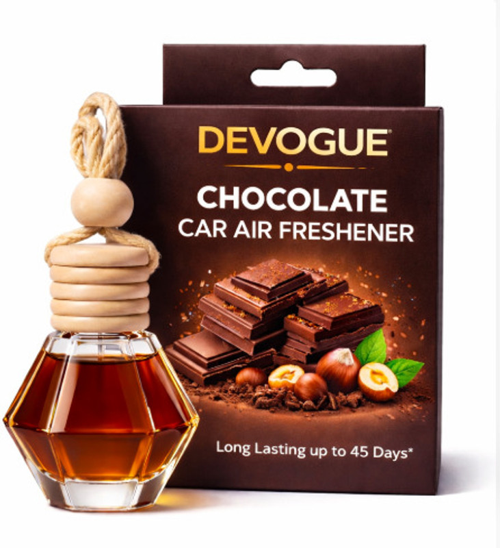 Devogue chocolate car air freshner 01 Portable Car Air Purifier(White)