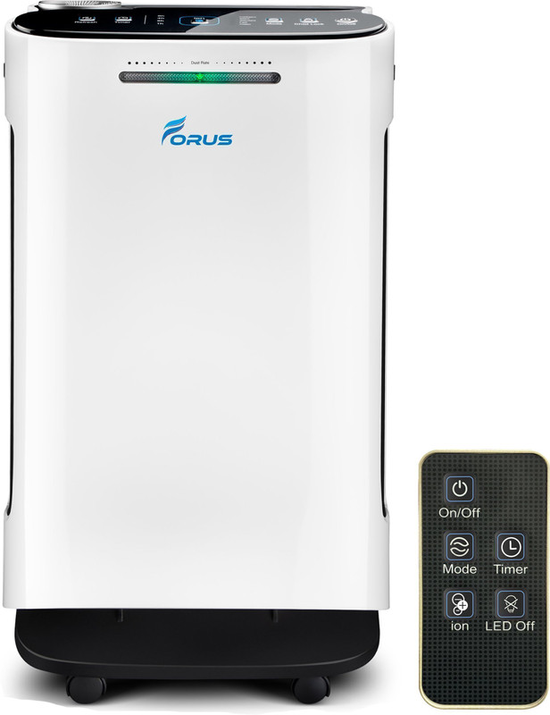 FORUS Smart Air Purifier, 7Y Warranty, H13 HEPA, 500 Sqft, 99.99% Virus & Dust Removal Portable Room Air Purifier(White)